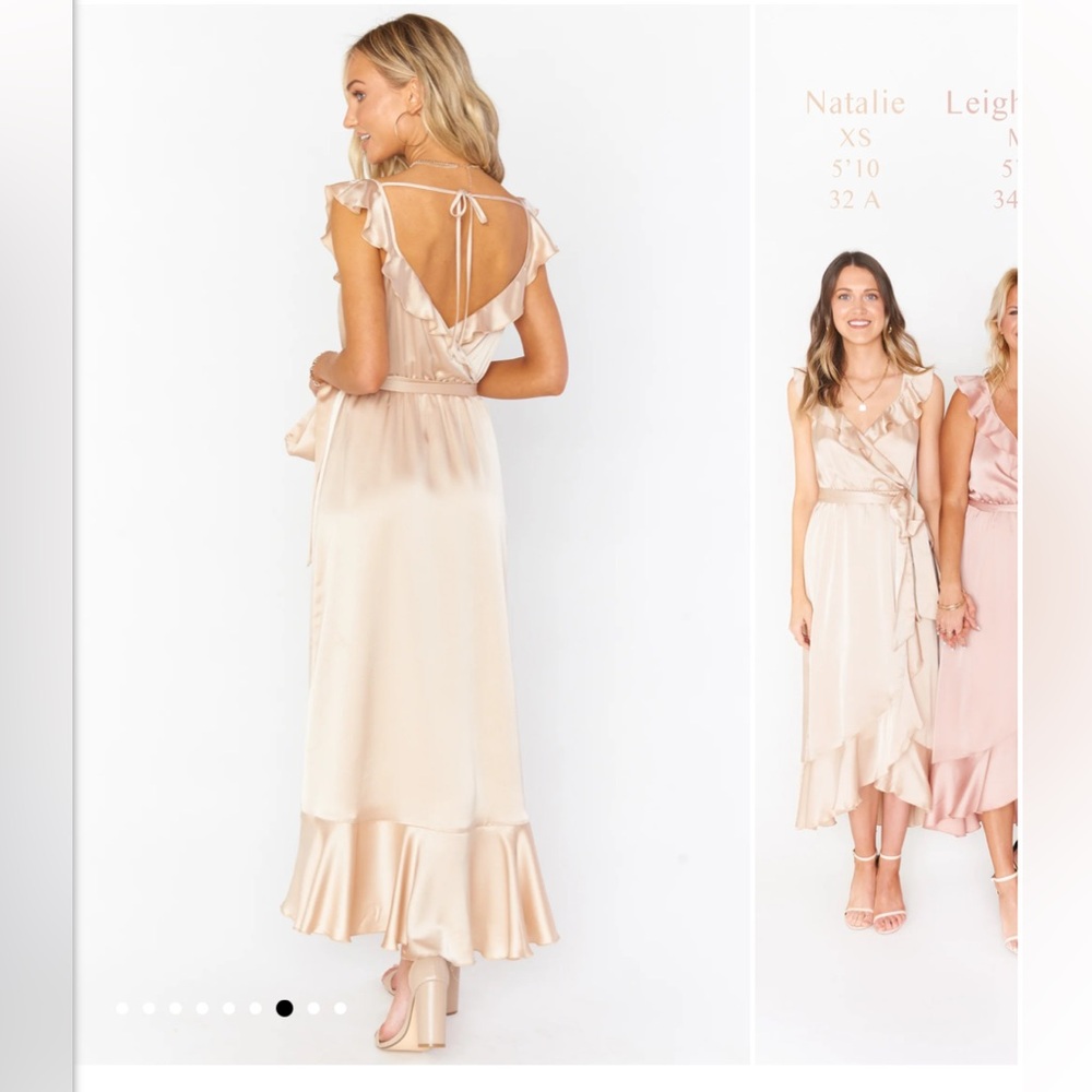 Show Me Your MuMu | Champagne Ruffle High Low Dress - Picture 3 of 9